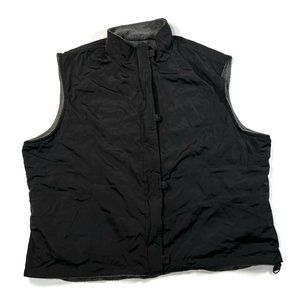 Crossroads Womens Full Zip Reversible Vest‎ Womens 3X black & Gray Fleece
